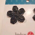 New Lindsay Phillips Interchangeable Shoe Snaps Black Crystal Flower  Black