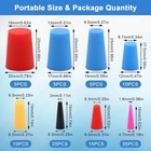 110 Pcs Silicone Rubber Tapered Plug High Temperature Resistant Assortment Kit