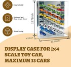 Display Case For Hot Wheels Cars  Compatible With 1 64 Scale Diecast Cars  Wall