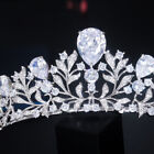 Silver Plated Cz Princess Headwear Tiaras Crowns Bridal Wedding Hair Accessories