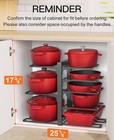 Ordora Pots And Pans Organizer Rack For Cabinet  M-15 83 h-heavyduty  A-black