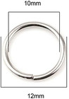 200 Pieces - 12mm Jump Rings Silver Tone - 16 Gauge  1 2mm Thickness 