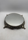 Antique Art Noveau Plateau Beveled Mirror Tray Victorian Vanity Display
