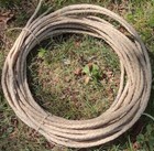 New Rawhide Rope  lariat  Reata  Handmade In Sonora  Mexico  About 52-59 Ft Long