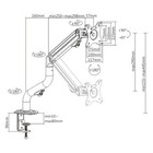 Single Arm Tv Lcd Monitor Desk Mount Bracket Articulating Up Down In Out Swivel