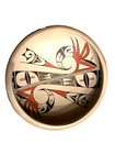 Vintage Hopi Helen Naha  feather Woman   Large Polychrome 11-1 2  Diameter Bowl