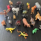 Lot Of Old Animal And Dinosaur Toys Small Plastic Figures Various Sizes