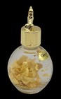 Genuine Black Hills Gold Flakes In Water South Dakota Souvenir Wolf Dog Bottle
