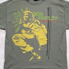 Vintage Bob Marley T-shirt Mens 1x Green Zion Rootswear Rastaman Reggae Y2k