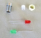 Chrome Plastic Silver Bezel Led Holder Panel Mount Nut Base   Led s 100 Pcs 