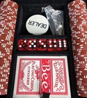 300 Heavy 13g 14g Poker Chip Set Aluminum Case Bee Cards Dice Dealer Button Keys
