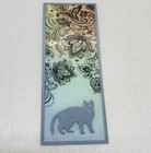 Cute Black Cat Decorative Floral Art Bookmark Transparent Kids Reading Fun P2