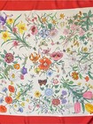 Coveted Gucci Flora Accornero Silk Scarf 34 In Very Good Condition