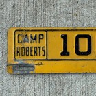 1950 Era Camp Roberts California License Plate Topper Military 1000 Nat Guard