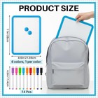 6 Pack Magnetic Dry Erase White Board  8 5 x11  Board With 14 Markers  Small Dry