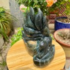 5 51lb Natural And Gorgeous Labrador Raw Stone Hand Carved Nine-tailed Fox
