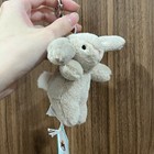 Cute Jellycat Bashful Beige Bunny Bag Charm Plush Keychain Small Rabbit Toy Nwt
