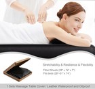 Massage Table Cover Protector Vinyl Leather Spa Bed Covers - Fits Beds 28-32    