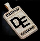 4ct Real Moissanite Men s Customize Letter Pendant 14k Yellow Gold Plated