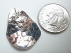 Hammered Oval Wire Back Stud Earrings 925 Sterling Silver