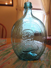 A G1-54 Washington   Taylor  Quart Flask In A Light  Blue   Green Color 