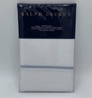 Ralph Lauren Palmer Euro Sham Oxford Blue White Pillowcase  650194499495