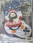 2 Felt Christmas Stocking Kit Kits Unopened Penguin Santa Xmas Applique Vintage