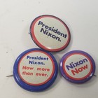 Vintage Pin Button Lot Of 3 - President Richard Nixon Now More Than Ever