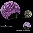 Large Shower Cap Waterproof Satin Lined Adjustable Shower Cap Lavender