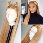 13x6 Hd Lace Front Wigs For Women      27 Blonde   99j Red Straight Human Hair