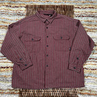 Patagonia Vintage Shirt Jacket Cotton Button Up Workwear Outdoor Red Medium Vtg