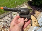Vintage Kenton    lawmaker    Cast Iron Cowboy Cap Pistol  Rare Bronze Finish