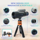 12x56 Hd Monocular Telescope For Adults     High Power  Wide Field  Low Light    