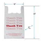 Large Plastic Thank You Bags  t-shirt Bags  18  X 8  X 30  - Case Of 500