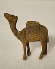 Vintage Decorative Etched Brass Camel Figurine