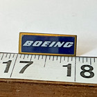Vintage Boeing Logo Lapel Tie Pin  Gold Tone Blue Enamel  av2 
