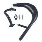 Split Pipe Exhaust Muffler For 2 Stroke 50cc 66cc 80cc 100cc Motorized Bicycle