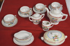 22 Piece Bone China Child Tea Set  Rose Transfer  Mcm - Made In Japan