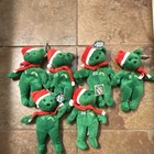 Salvino s Bamm s Beanos Holiday Baseball Bear Plush Lot Of 6 Vintage 1999
