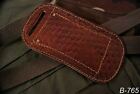 Handmade Leather Engraved Horizontal Sheath For Folding Poket Knife Buck 110