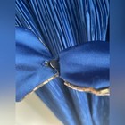 Vintage Blue Pleated Midi Dress With Beaded Waist     Size 8