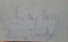 50s 1960s Sammy Davis Jr Autograph Signed Card Glad Rags Boutique Beverly Hills