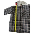 Wrangler Flannel Quilted Jacket Men s Small Lumberjack Grunge Gray Button Hoodie