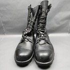 Vintage Ro Search Jungle Boots Mens Size 12w Black Leather Military Combat