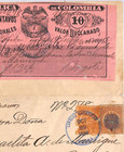 Colombia Cover Cubierta 10c  rare Mixed Franking  Stamps Honda 1896 Bogota Wb398