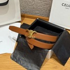 Celine Medium Brown-black Reversible Belt  Size 80