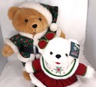 Christmas Teddy Bears Dandee Snowflake Girl W Tag   Teddy In Handmade Santa Suit
