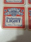 Vintage Budweiser Light Your Best Beer Cardboard Coaster Set Of 4