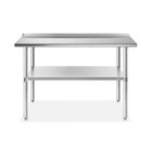 Gridmann Stainless Steel Kitchen Prep Table 72 X 30 Inches With Backsplash      