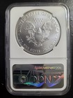 2017 p  Silver Eagle Ngc Ms70 Struck At Philadelphia First Day Issue 1st Label 